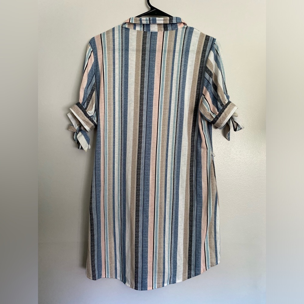 Striped Button-Down Dress - Picture 2 of 5